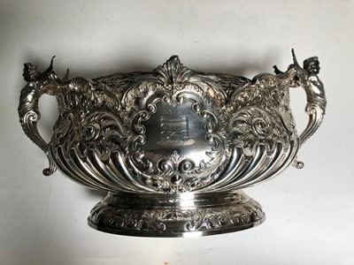 Lot 38 - A VICTORIAN SILVER ROSE BOWL PRESENTED TO THE WORSHIPFUL COMPANY OF SHIPWRIGHTS
