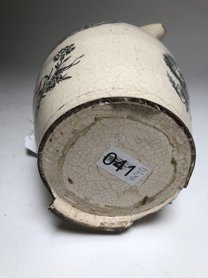 Lot 33 - A LIVERPOOL PORCELAIN JUG FOR THE WORSHIPFUL COMPANY OF SHIPWRIGHTS, CIRCA 1792