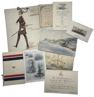 Lot 55 - AN ARCHIVE OF PAPER EPHEMERA AND PHOTO ALBUM BELONGING TO ADMIRAL WILLIAM FORTESCUE SELLS