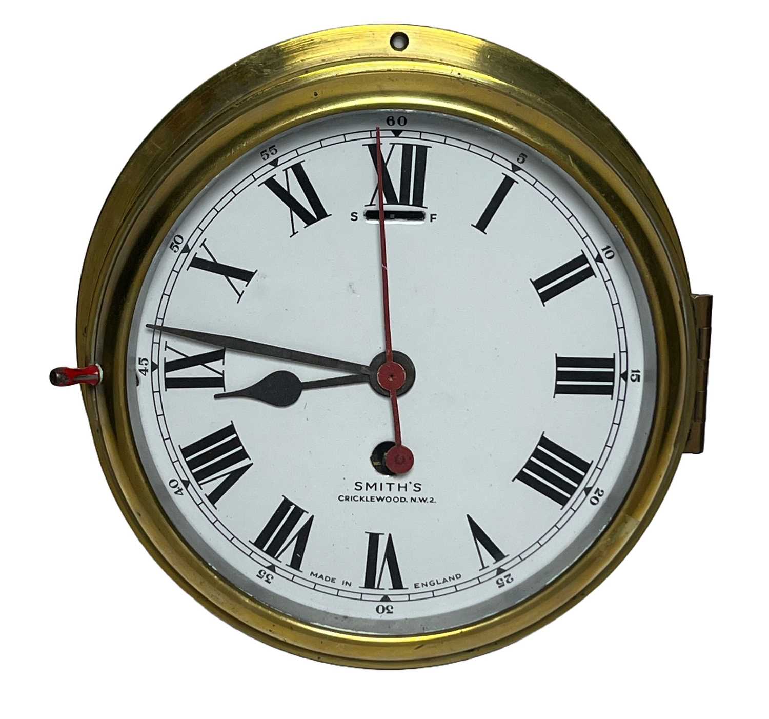 Lot 15 - AN EIGHT-DAY SHIP'S CLOCK BY SMITH'S, CRICKLEWOOD, LONDON, CIRCA 1920