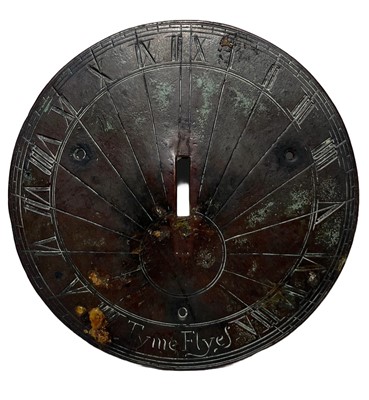 Lot 139 - A VICTORIAN BRONZE SUNDIAL
