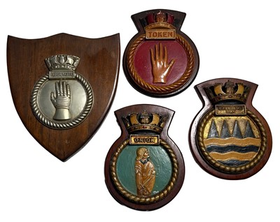 Lot 81 - A COLLECTION OF COMMEMORATIVE SHIP'S BADGES