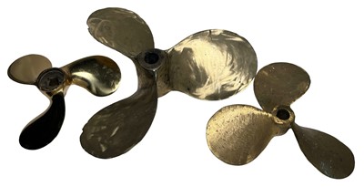 Lot 80 - A COLLECTION OF BRASS PROPELLERS