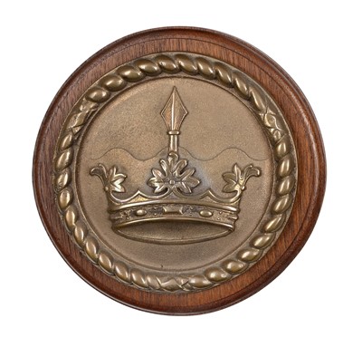 Lot 65 - A MODERN 6½IN. TOMPION FOR THE H.M. BATTLESHIP 'ANSON' [1940]
