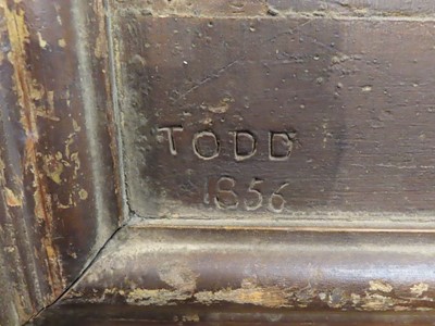 Lot 197 - PRISON HULK GRAFFITI, A PINE BULKHEAD PANEL FROM HMS 'DROMEDARY', BERMUDA, 1852-56
