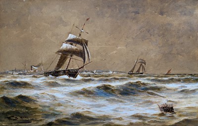 Lot 88 - THOMAS BUSH HARDY (BRITISH, 1842-1897) In the channel