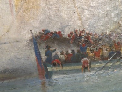 Lot 172 - ENGLISH SCHOOL (19TH CENTURY) The capture of the French gun-brig 'Venteux' by boats of H.M.S. 'Loire', 27th June 1803