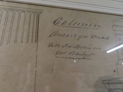 Lot 73 - ARCHITECTURAL DESIGN DRAWINGS FOR LONDON'S NELSON COLUMN, 1843