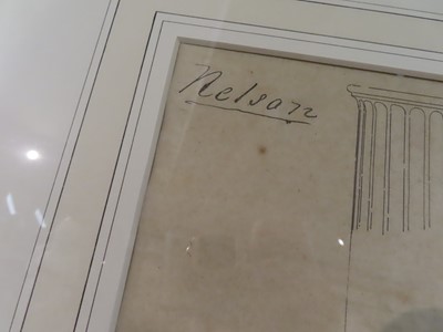 Lot 73 - ARCHITECTURAL DESIGN DRAWINGS FOR LONDON'S NELSON COLUMN, 1843