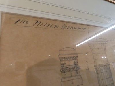 Lot 73 - ARCHITECTURAL DESIGN DRAWINGS FOR LONDON'S NELSON COLUMN, 1843