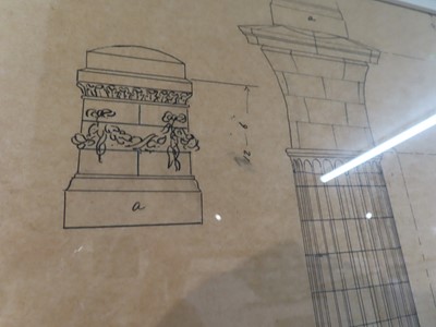 Lot 73 - ARCHITECTURAL DESIGN DRAWINGS FOR LONDON'S NELSON COLUMN, 1843