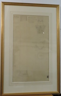 Lot 73 - ARCHITECTURAL DESIGN DRAWINGS FOR LONDON'S NELSON COLUMN, 1843