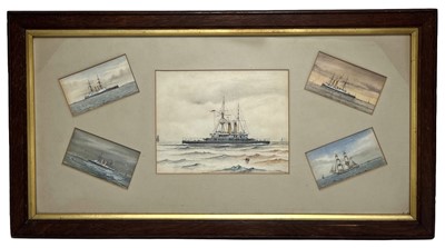 Lot 120 - A LATE 19TH CENTURY WATERCOLOUR SERVICE LIST OF ROYAL NAVY SHIPS