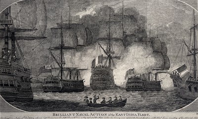 Lot 132 - 'BRILLIANT NAVAL ACTION OF THE EAST INDIA FLEET'