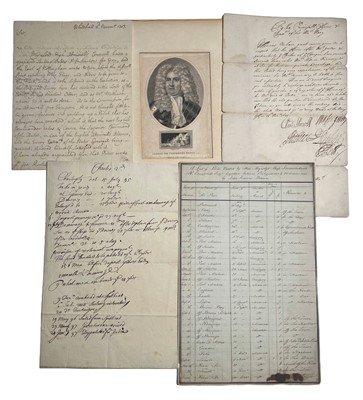 Lot 130 - NAVAL EPHEMERA INCLUDING AN ADMIRALTY BOARD ORDER SIGNED BY SIR CLOUDESLEY SHOVELL, 1695