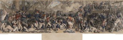 Lot 18 - 'THE DEATH OF NELSON AT THE BATTLE OF TRAFALGAR' a hand-coloured engraving by W. Sharpe after Daniel Maclise