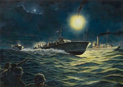Lot 138 - δ ROBERT BANKS (BRITISH, 1911-C.2001) M.G.B. ‘43’ strikes again