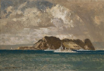 Lot 105 - δ NORMAN WILKINSON (BRITISH, 1878-1971) The Rock: Gibraltar