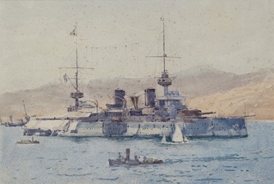 Lot 63 - δ NORMAN WILKINSON (BRITISH, 1878-1971) French Flagship ‘Suffren’