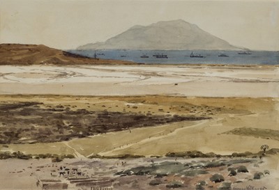 Lot 67 - δ NORMAN WILKINSON (BRITISH, 1878-1971) Salt Lake From Chocolate Hill