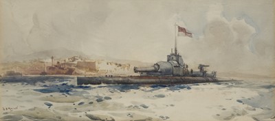 Lot 83 - δ FRANK HENRY MASON (BRITISH, 1875/76-1965) An ‘M’-class submarine