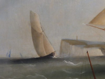 Lot 17 - CIRCLE OF WILLIAM JOHN HUGGINS (BRITISH, 1781-1845) The Money, Wigram & Son's Frigate 'Seringapatam' off the North Foreland, circa 1843