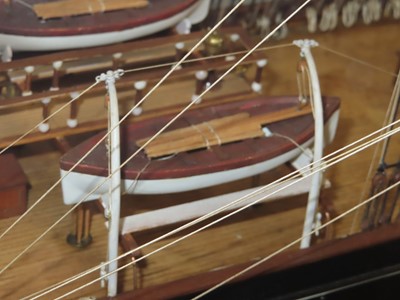 Lot 9 - A 1:60 SCALE BUILDER'S MODEL OF THE WOOL CLIPPER 'SCOTTISH MINSTREL', BUILT BY RICHARDSON, DUCK & CO. LTD, 1877