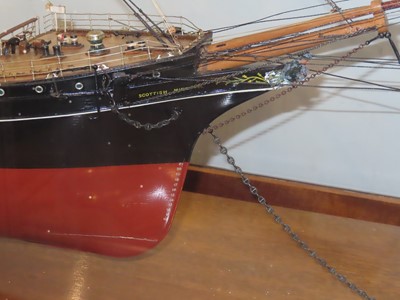 Lot 9 - A 1:60 SCALE BUILDER'S MODEL OF THE WOOL CLIPPER 'SCOTTISH MINSTREL', BUILT BY RICHARDSON, DUCK & CO. LTD, 1877