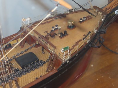 Lot 9 - A 1:60 SCALE BUILDER'S MODEL OF THE WOOL CLIPPER 'SCOTTISH MINSTREL', BUILT BY RICHARDSON, DUCK & CO. LTD, 1877