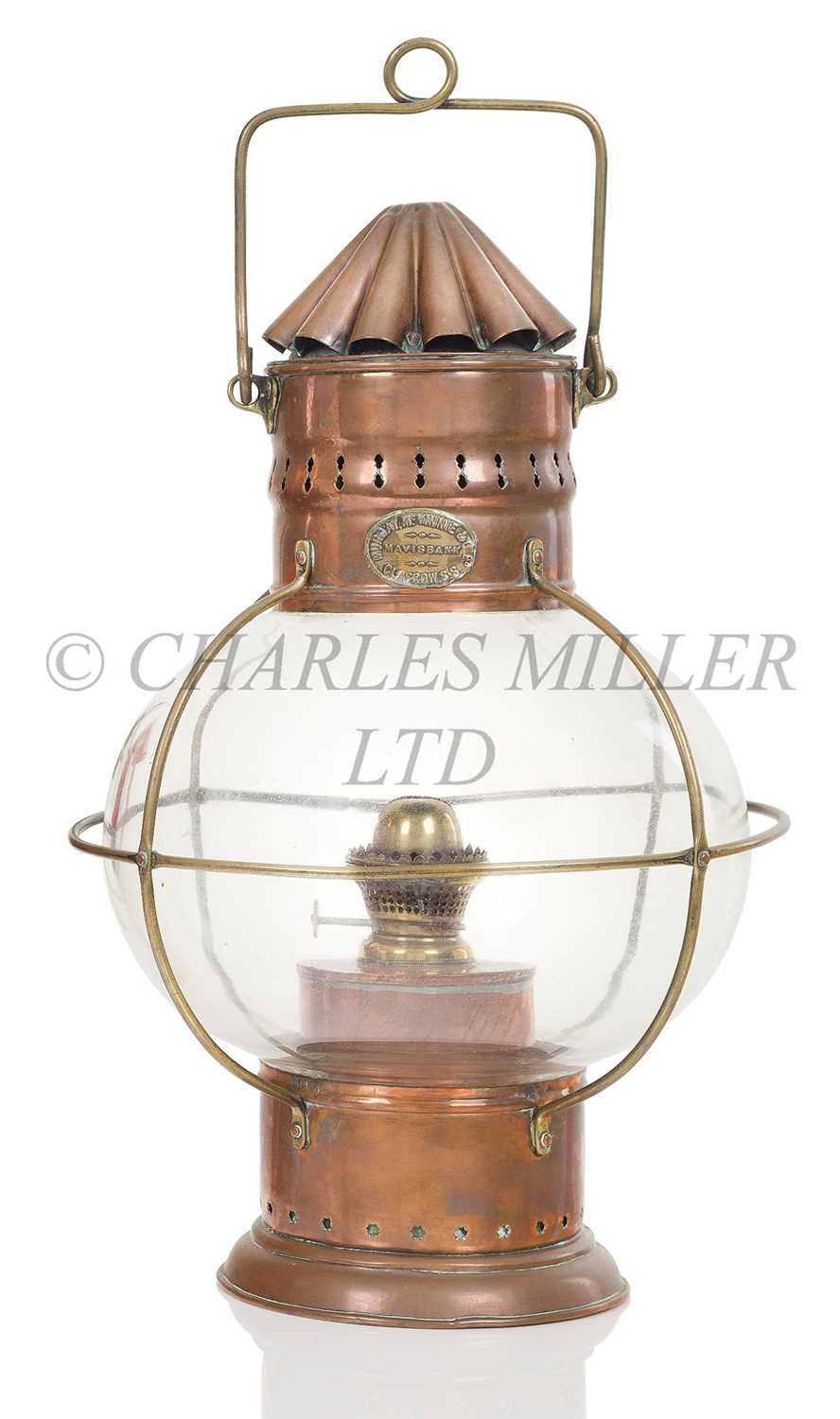 Lot 39 - A 19TH CENTURY SALOON LAMP BY MURRAY MCVINNIE & CO. LTD, MAVISBANK, GLASGOW