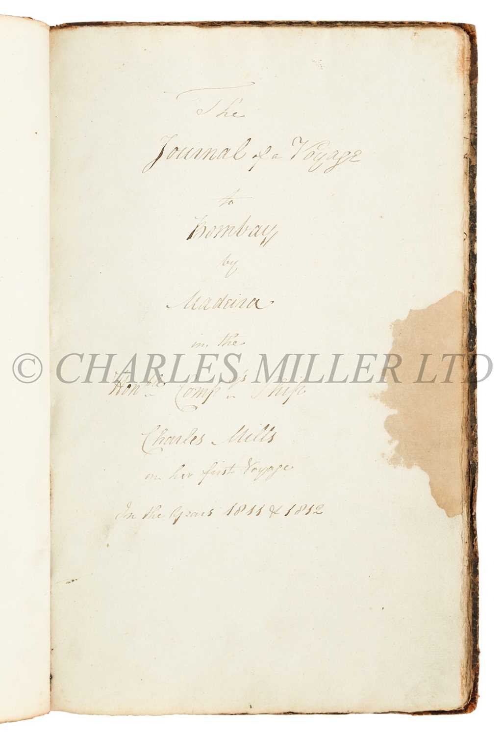 Lot 31 - A LOG FOR THE HONOURABLE EAST INDIA COMPANY SHIP 'CHARLES MILLS', 1811-12