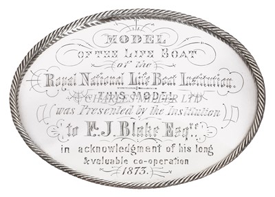 Lot 15 - AN RNLI PRESENTATION MODEL FOR A SELF-RIGHTING LIFEBOAT, 1873