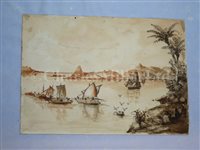Lot 63 - A MIDSHIPMAN'S LOG OF H.M. SHIPS CUMBERLAND AND SIREN, CIRCA 1858-9