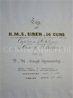 Lot 63 - A MIDSHIPMAN'S LOG OF H.M. SHIPS CUMBERLAND AND SIREN, CIRCA 1858-9