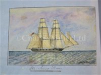 Lot 63 - A MIDSHIPMAN'S LOG OF H.M. SHIPS CUMBERLAND AND SIREN, CIRCA 1858-9