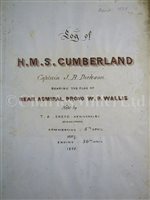 Lot 63 - A MIDSHIPMAN'S LOG OF H.M. SHIPS CUMBERLAND AND SIREN, CIRCA 1858-9
