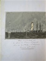Lot 63 - A MIDSHIPMAN'S LOG OF H.M. SHIPS CUMBERLAND AND SIREN, CIRCA 1858-9