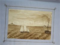 Lot 63 - A MIDSHIPMAN'S LOG OF H.M. SHIPS CUMBERLAND AND SIREN, CIRCA 1858-9