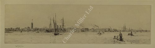 Lot 2 - WILLIAM LIONEL WYLLIE (BRITISH, 1851-1931) - Views of Portsmouth and the surrounding area