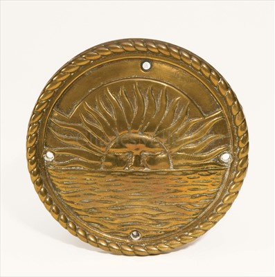 Lot 111 - A P. & O. LIFEBOAT BADGE<br/><br/>in polished brass...