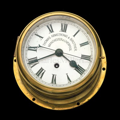 Lot 135 - A GOOD QUALITY SHIP'S CLOCK BY THOMAS...