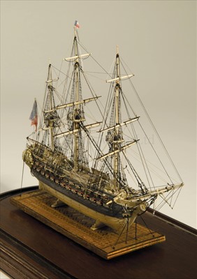 Lot 162 - A PRISONER-OF-WAR-STYLE MODEL OF A 54-GUN...