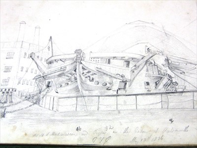 Lot 76 - THE SKETCHBOOK OF CADET POWNOLL FLEETWOOD...