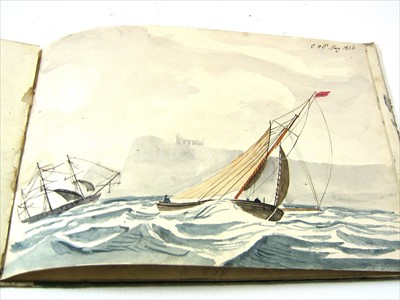 Lot 76 - THE SKETCHBOOK OF CADET POWNOLL FLEETWOOD...