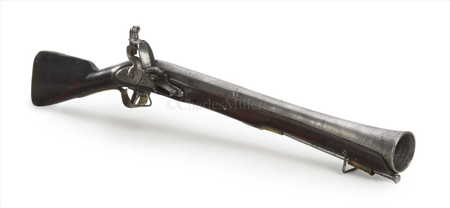 Lot 153 - AN 18TH-CENTURY FLINTLOCK BLUNDERBUSS<br/><br/>with...